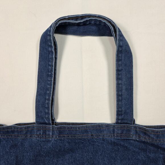 Vintage denim Tote Bag Large Heavy Fabric Huge United Steelworkers USW U.S.A - Picture 3 of 9